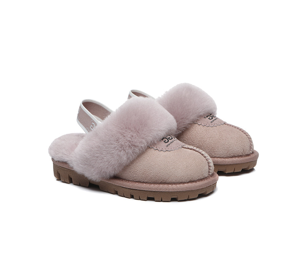 UGG Kids Slingback Slipper - Australian Shepherd, Plus Size, Waffle Design