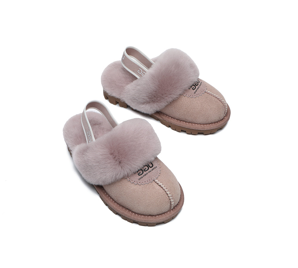 UGG Kids Slingback Slipper - Australian Shepherd, Plus Size, Waffle Design