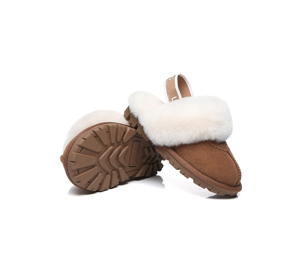 UGG Kids Slingback Slipper - Australian Shepherd, Plus Size, Waffle Design