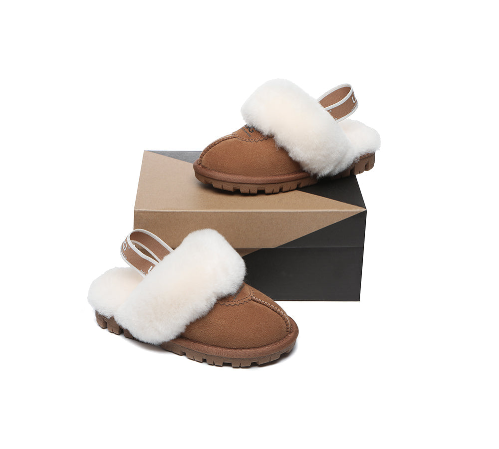 UGG Kids Slingback Slipper - Australian Shepherd, Plus Size, Waffle Design