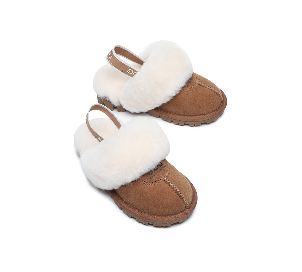 UGG Kids Slingback Slipper - Australian Shepherd, Plus Size, Waffle Design