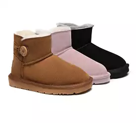 UGG Nolan Kids Mini Button Boots - Australian Shepherd