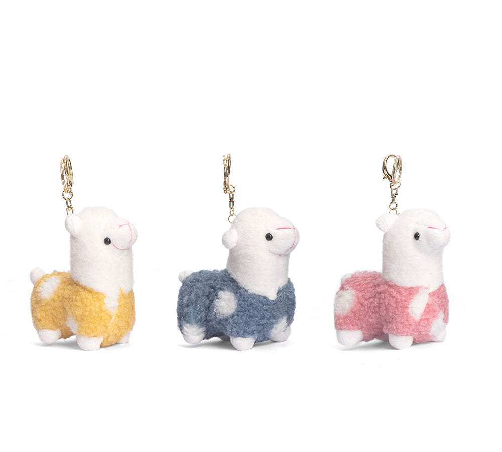 UGG Plush Alpaca Keyring - Cute Australian Shepherd Design.