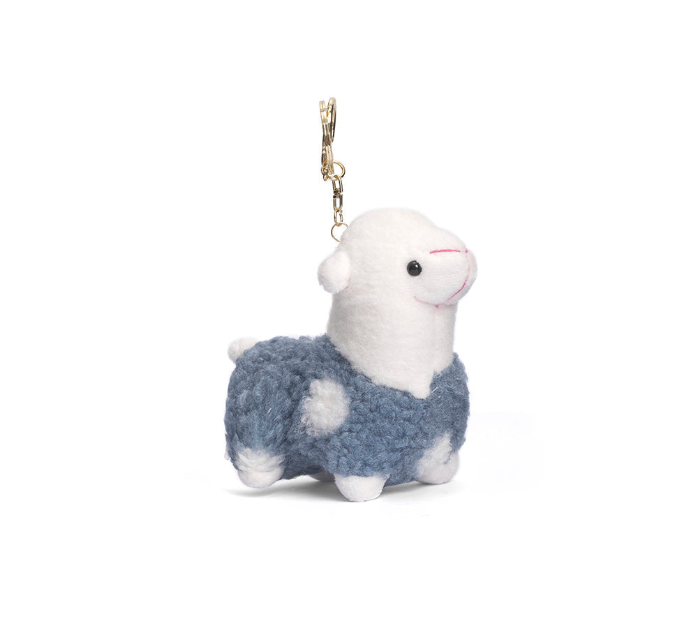 UGG Plush Alpaca Keyring - Cute Australian Shepherd Design.