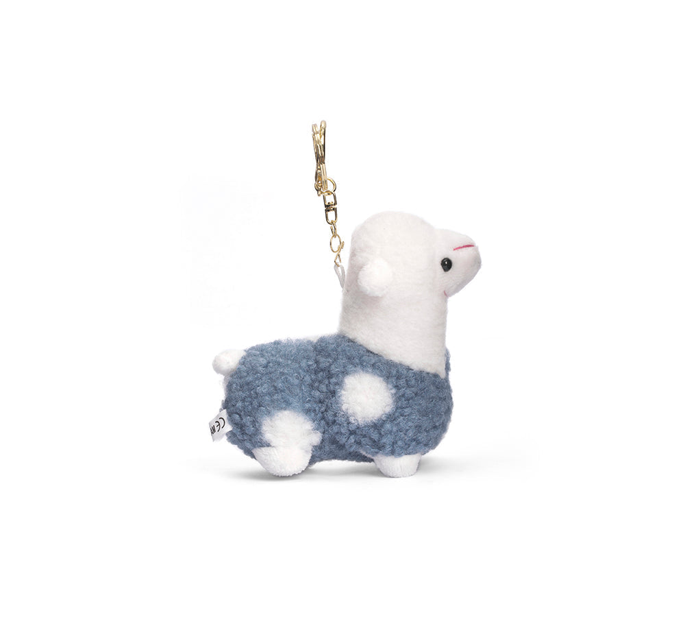 UGG Plush Alpaca Keyring - Cute Australian Shepherd Design.