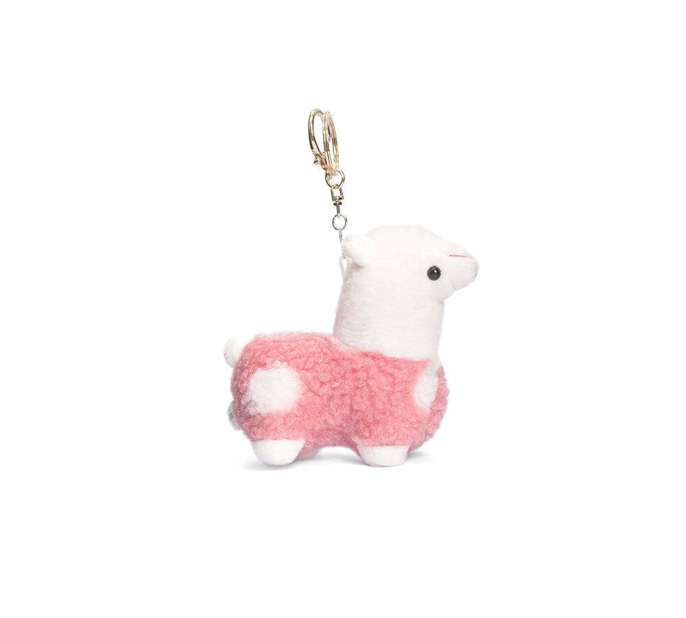 UGG Plush Alpaca Keyring - Cute Australian Shepherd Design.