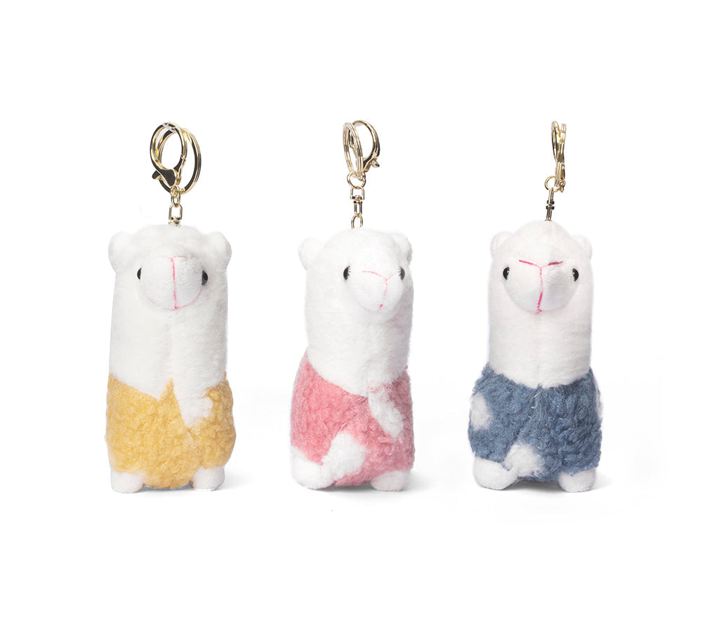 UGG Plush Alpaca Keyring - Cute Australian Shepherd Design.