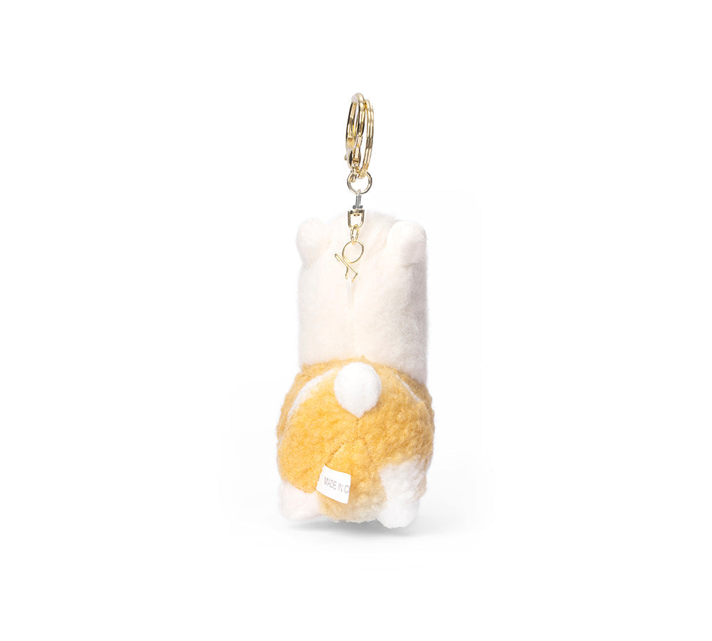 UGG Plush Alpaca Keyring - Cute Australian Shepherd Design.