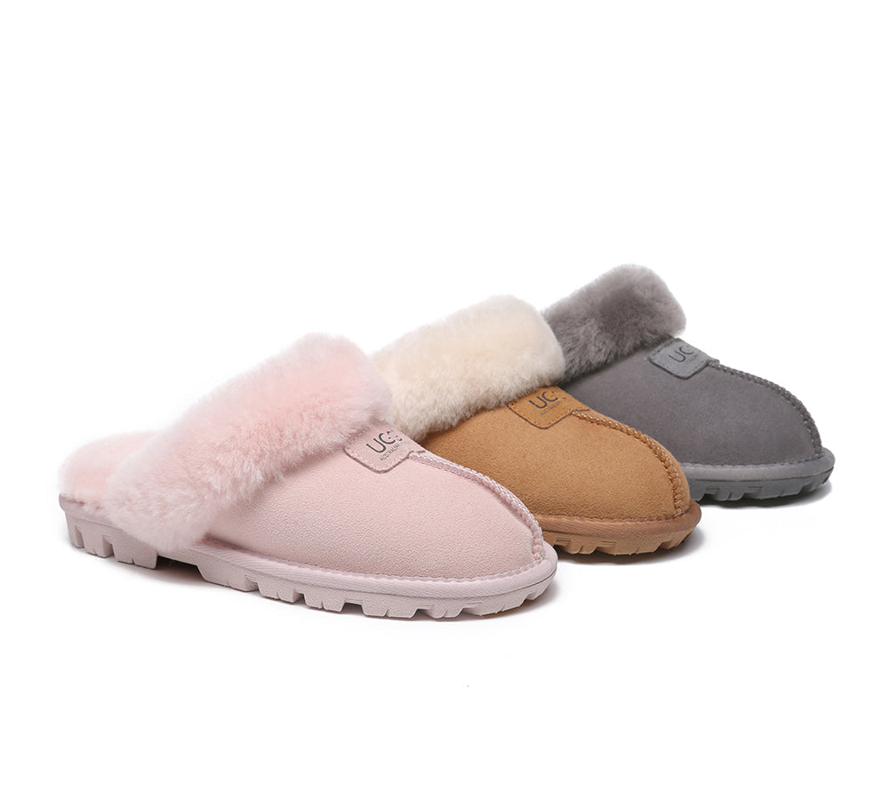 UGG Sheepskin Wool Slippers - Suzie Scuff