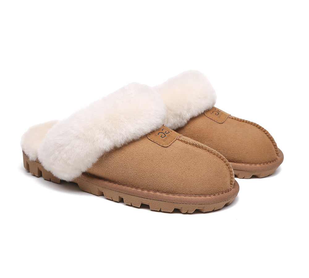 UGG Sheepskin Wool Slippers - Suzie Scuff