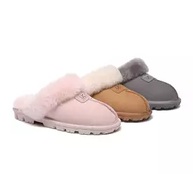 UGG Sheepskin Wool Slippers - Suzie Scuff