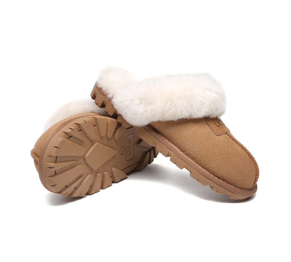 UGG Sheepskin Wool Slippers - Suzie Scuff