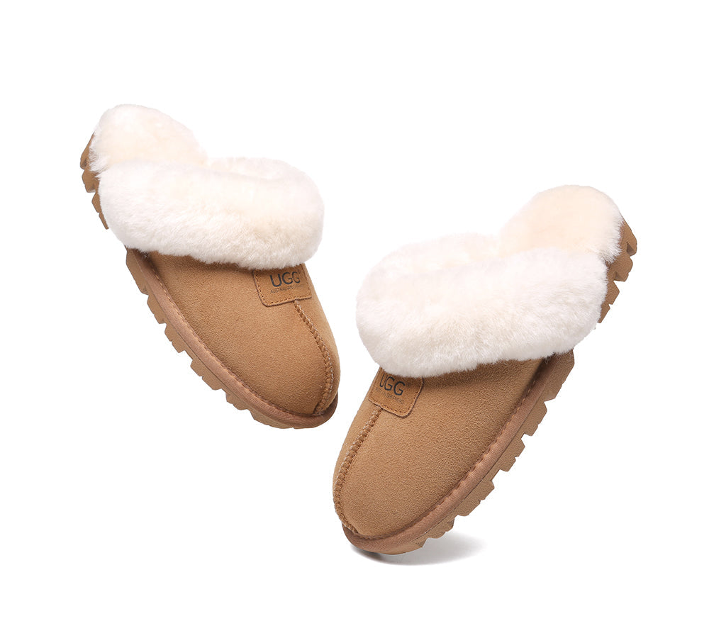 UGG Sheepskin Wool Slippers - Suzie Scuff