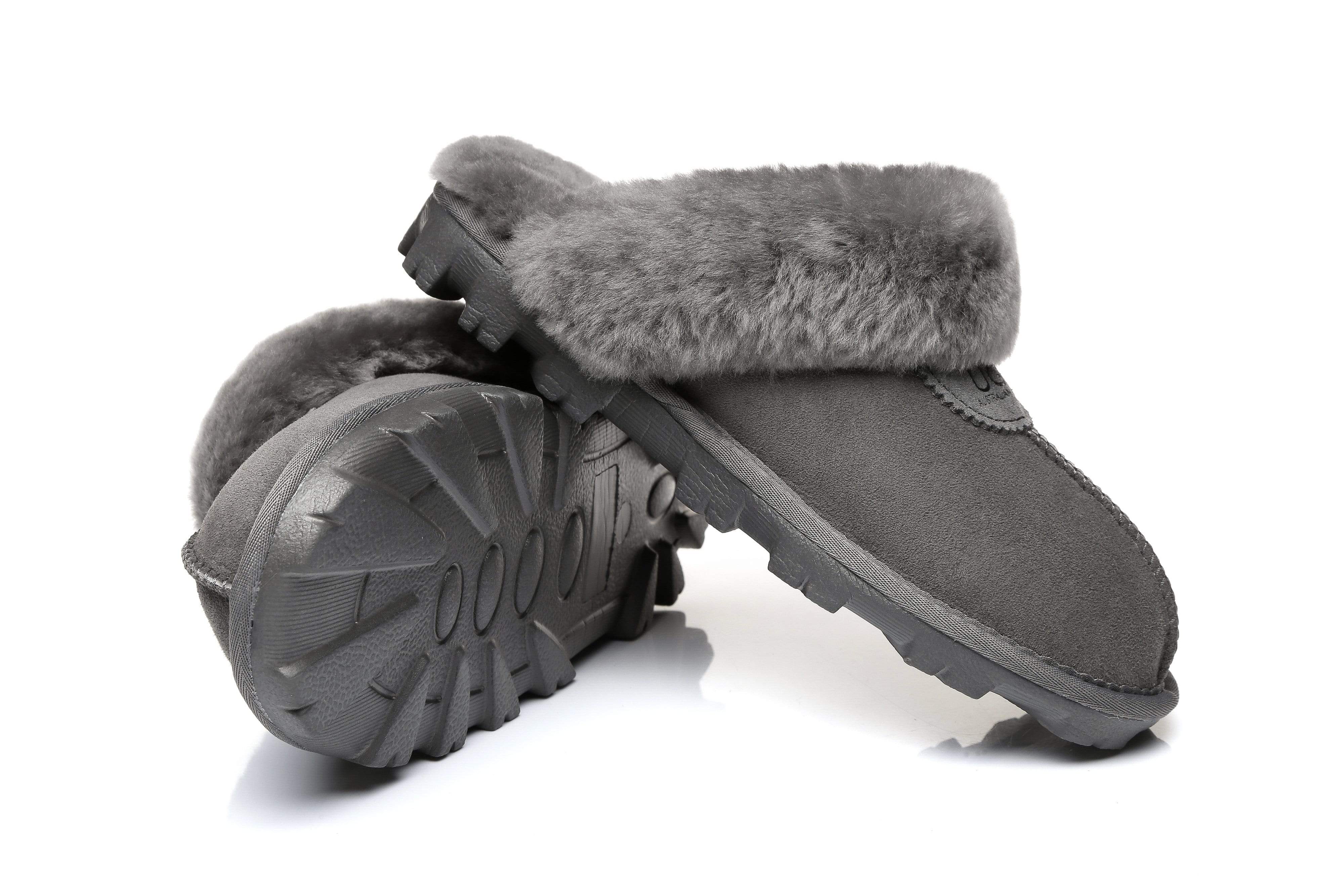 UGG Women's Australian Shepherd Slippers - Premium Australia Sheepskin Wool Waffle Scuff