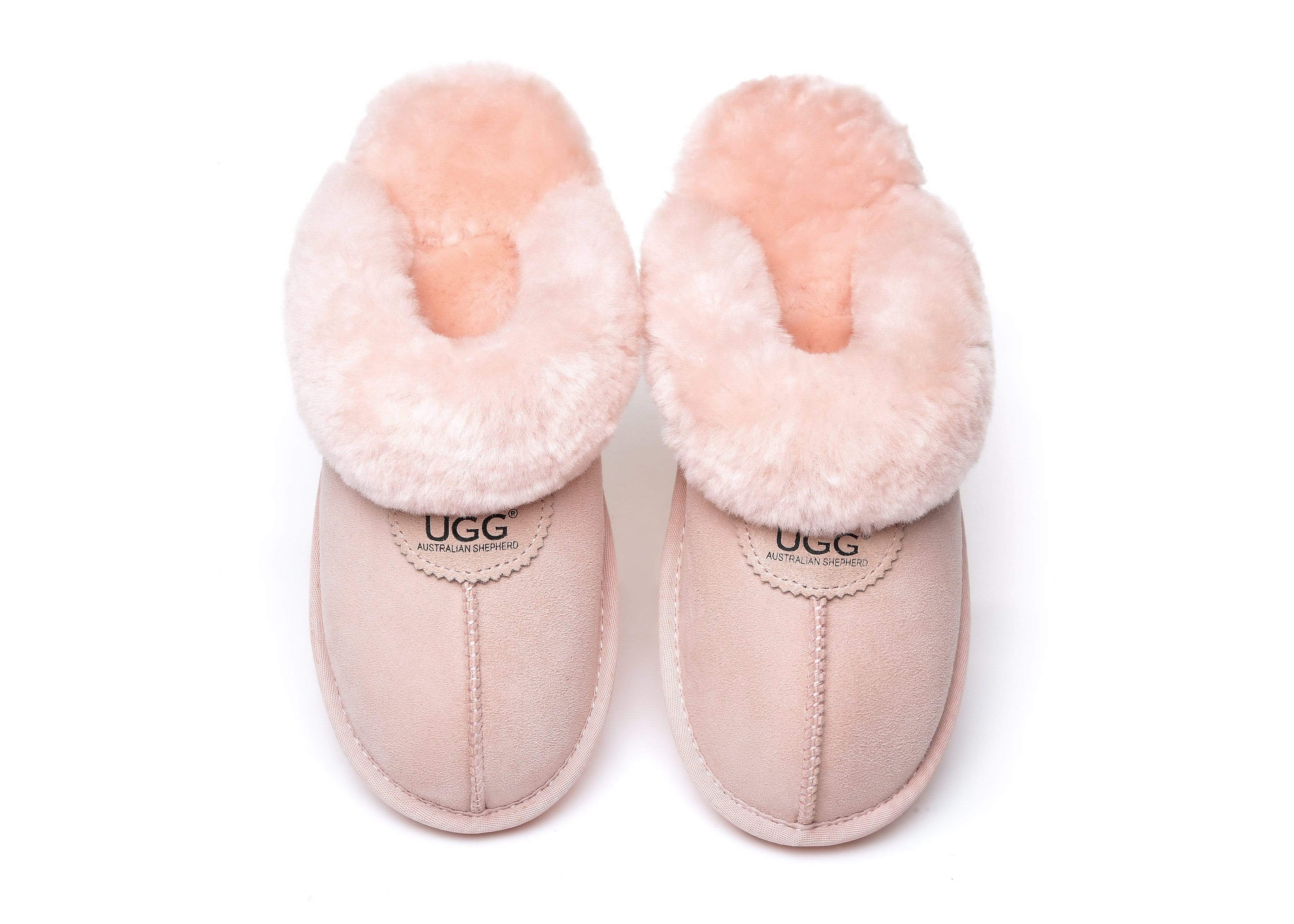 UGG Women's Australian Shepherd Slippers - Premium Australia Sheepskin Wool Waffle Scuff