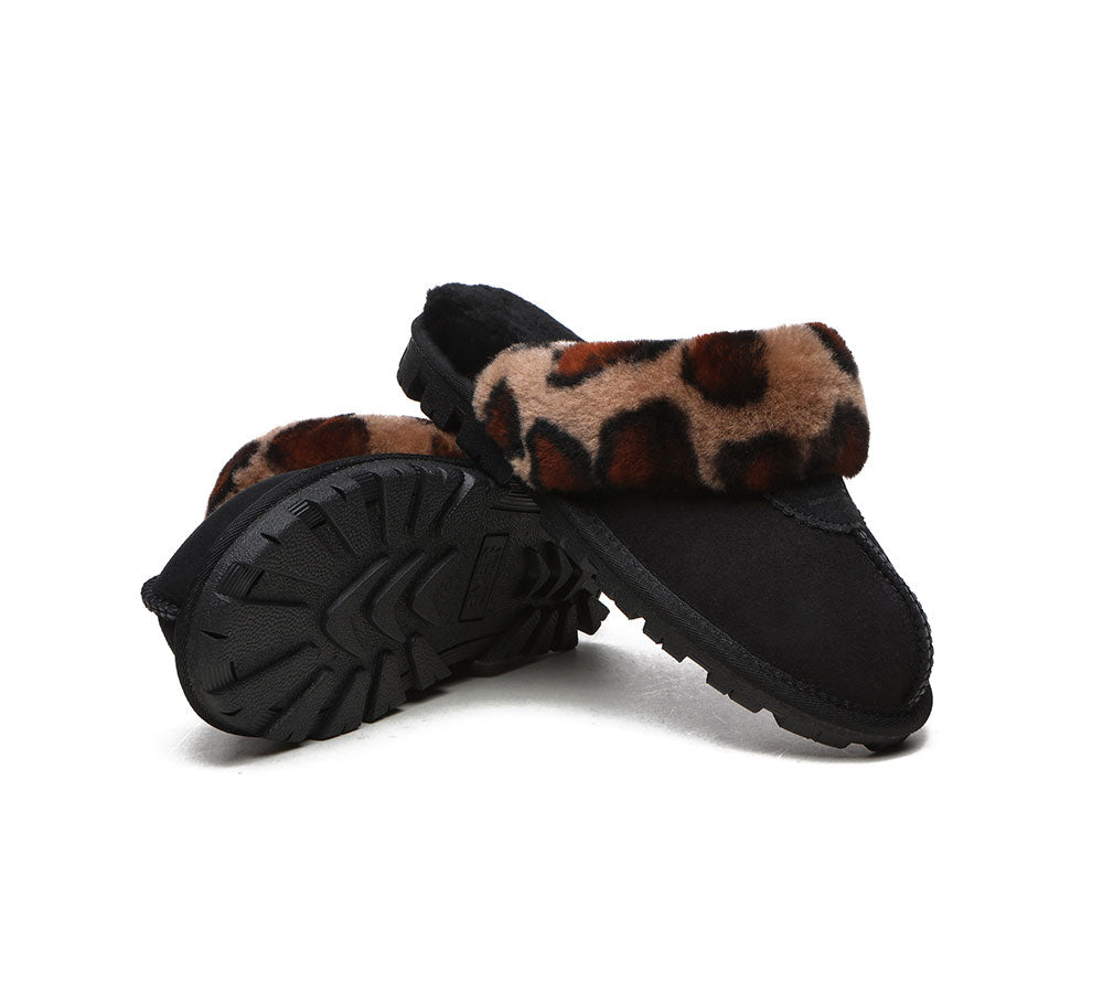 UGG Women's Leopard Print Slippers - Double Face Sheepskin, Australian Shepherd Ugg