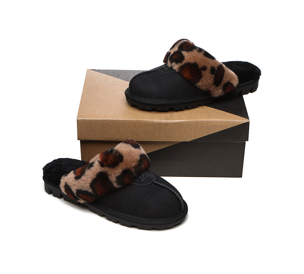 UGG Women's Leopard Print Slippers - Double Face Sheepskin, Australian Shepherd Ugg