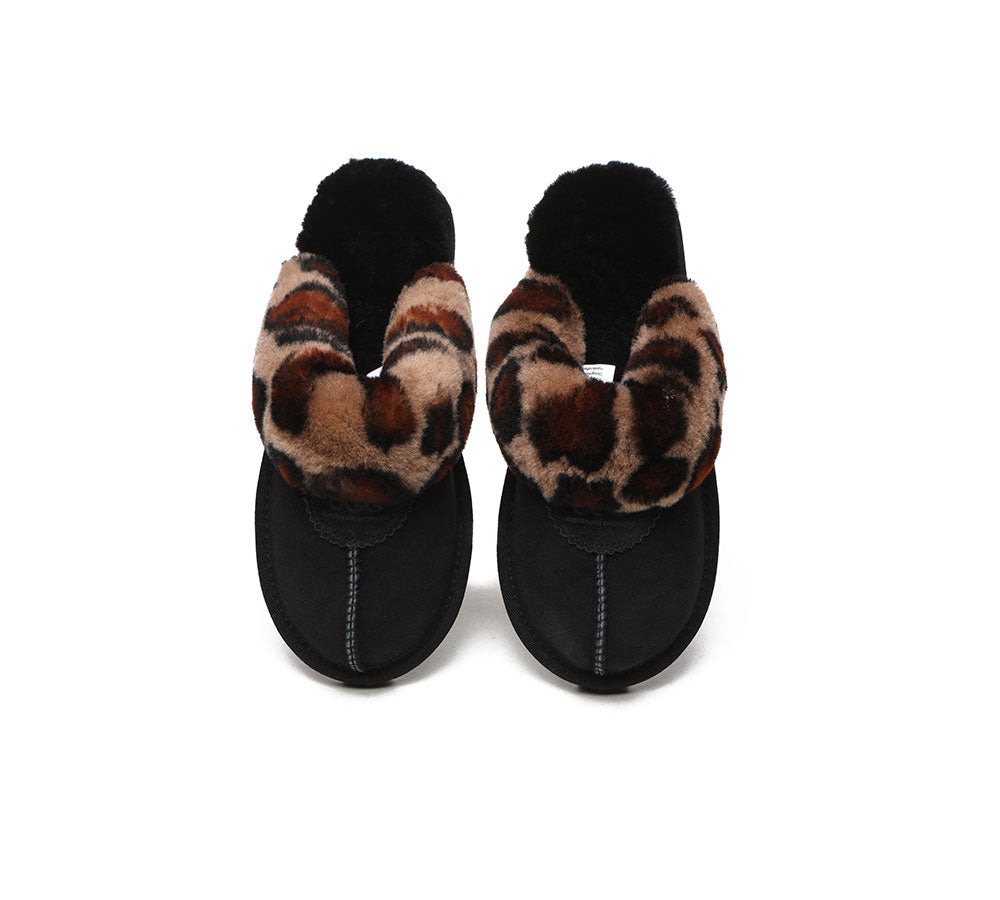 UGG Women's Leopard Print Slippers - Double Face Sheepskin, Australian Shepherd Ugg