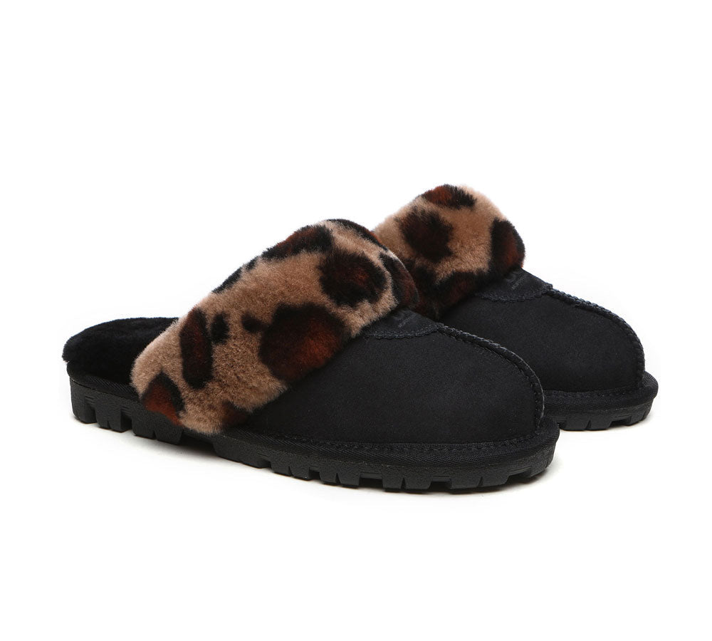 UGG Women's Leopard Print Slippers - Double Face Sheepskin, Australian Shepherd Ugg