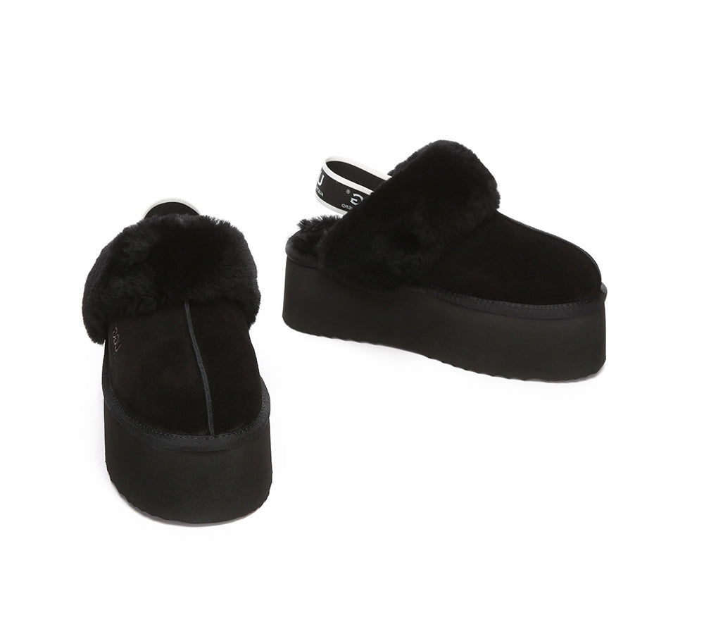 UGG Women's Platform Slingback Slippers - Australian Shepherd Muffin Plus