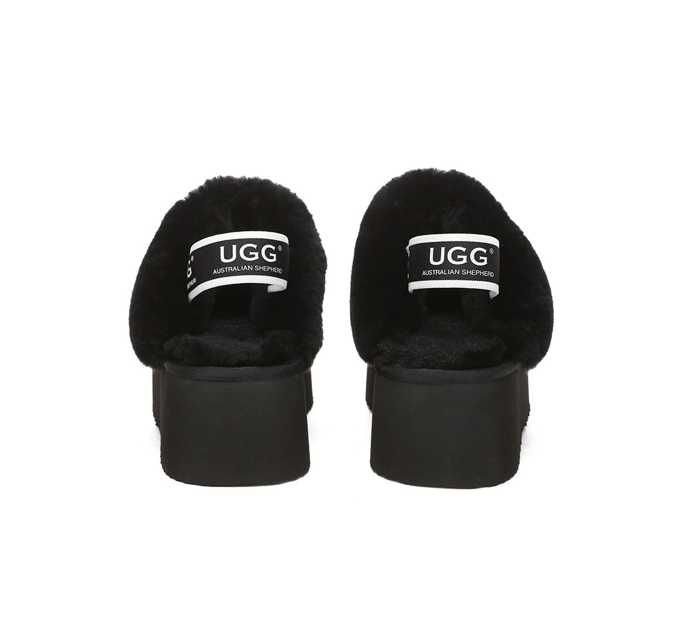 UGG Women's Platform Slingback Slippers - Australian Shepherd Muffin Plus