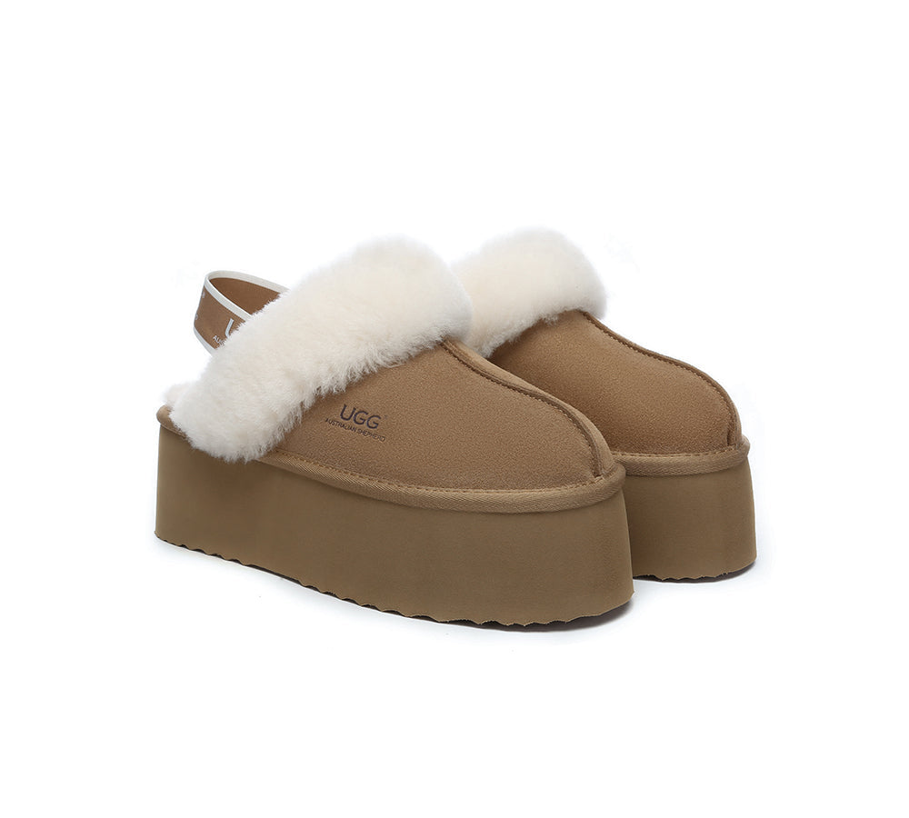 UGG Women's Platform Slingback Slippers - Australian Shepherd Muffin Plus