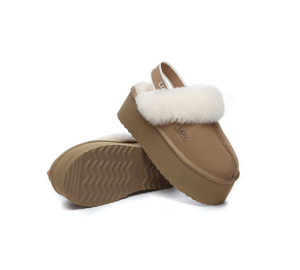 UGG Women's Platform Slingback Slippers - Australian Shepherd Muffin Plus