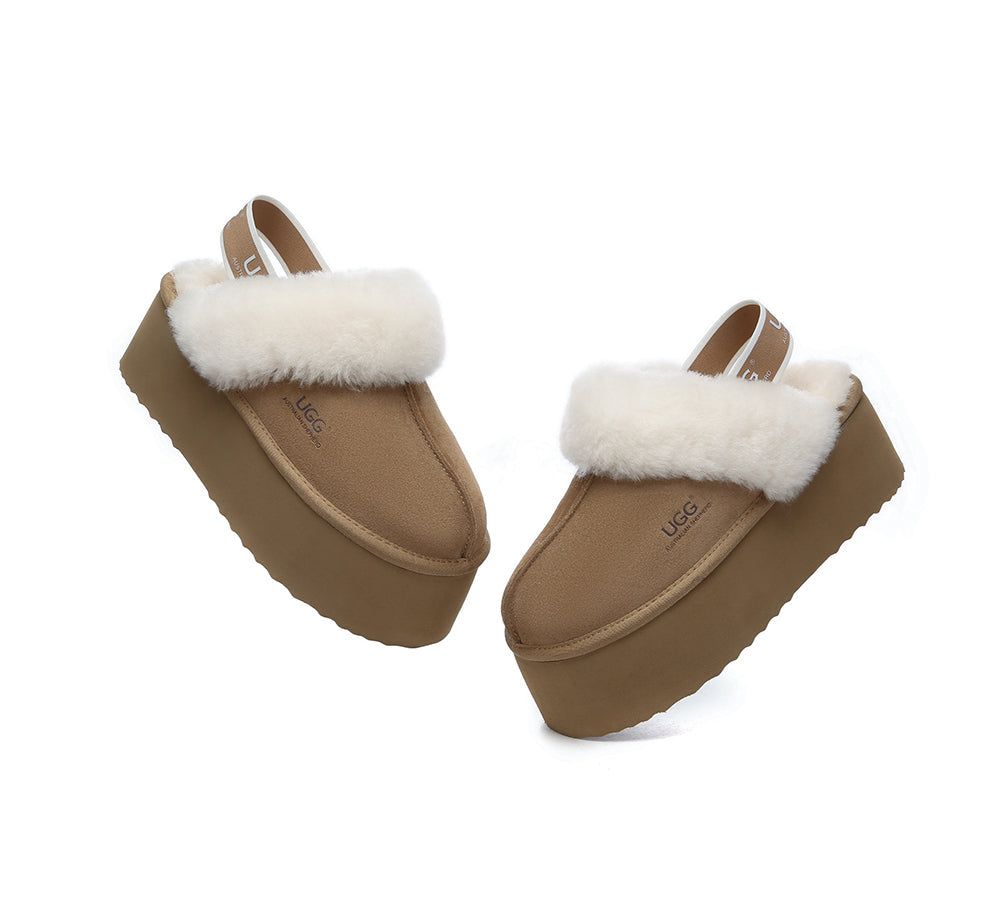 UGG Women's Platform Slingback Slippers - Australian Shepherd Muffin Plus