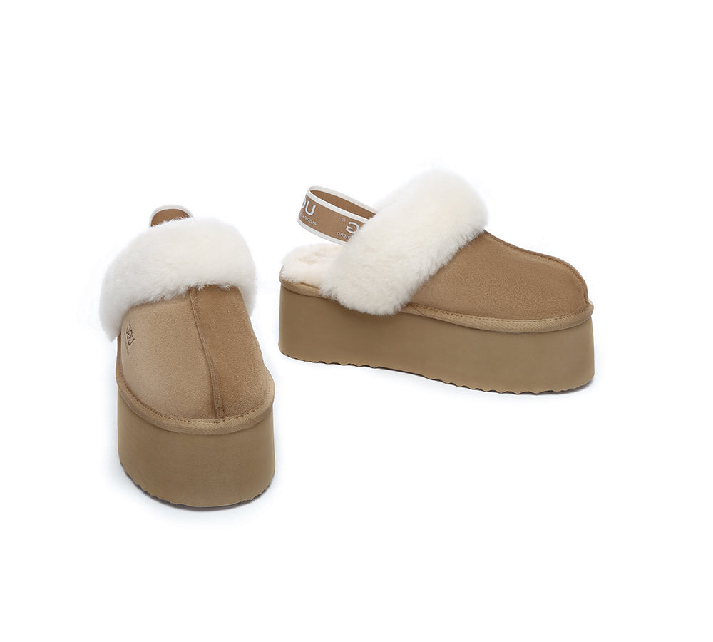 UGG Women's Platform Slingback Slippers - Australian Shepherd Muffin Plus