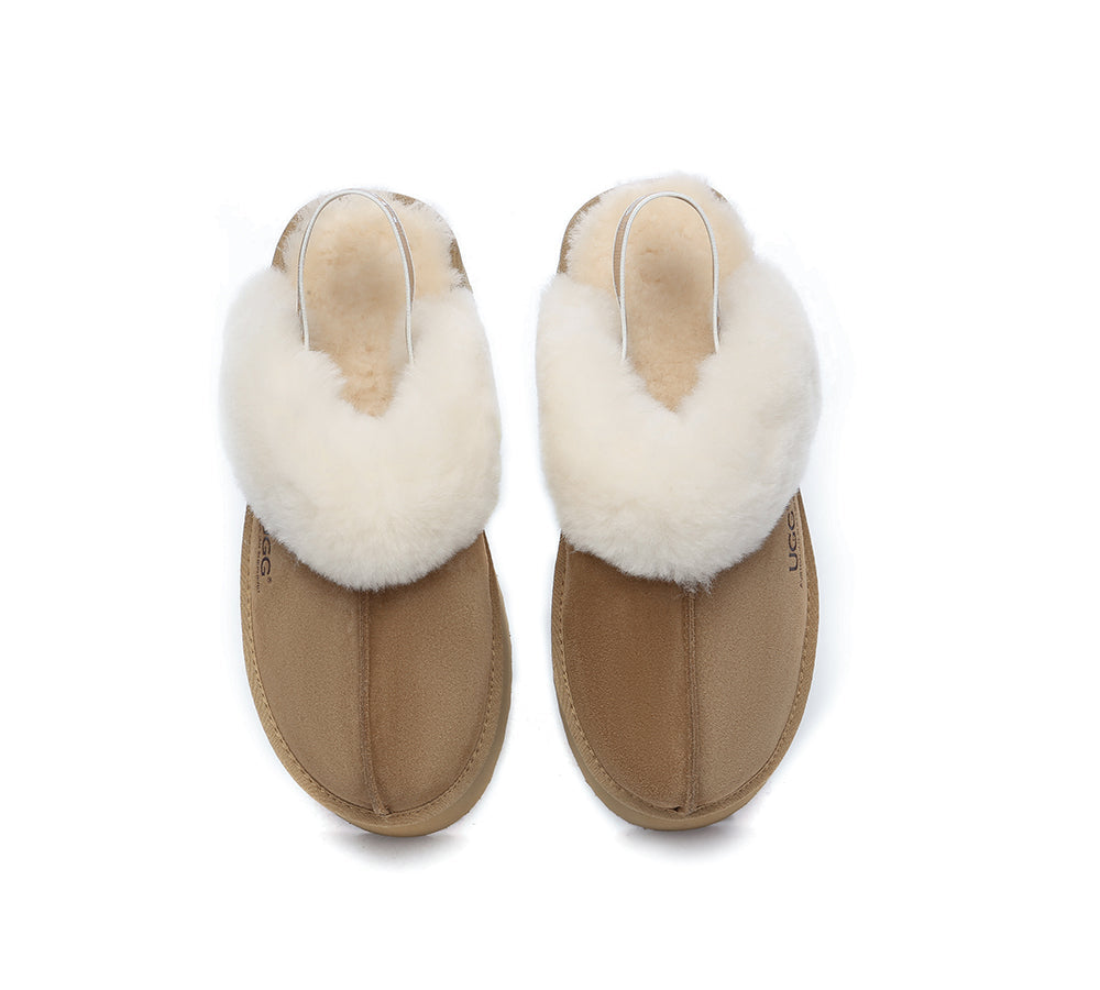 UGG Women's Platform Slingback Slippers - Australian Shepherd Muffin Plus