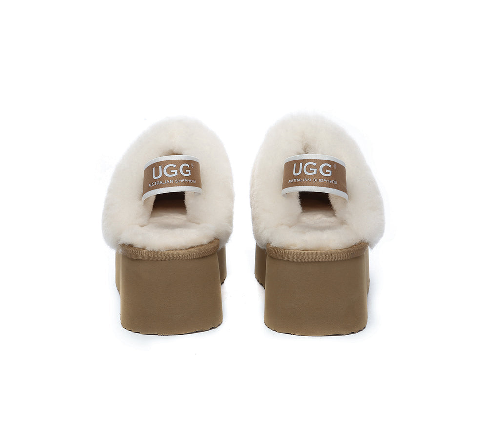 UGG Women's Platform Slingback Slippers - Australian Shepherd Muffin Plus