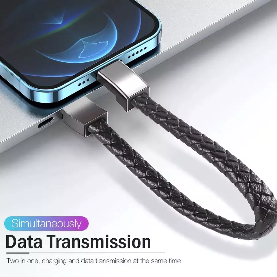 USB bracelet cable for iPhone - portable, fast charging USB