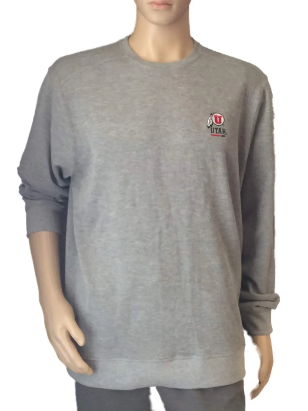 Utah Utes Gear for Sports Gray Long Sleeve Crew Neck T-Shirt (Large)