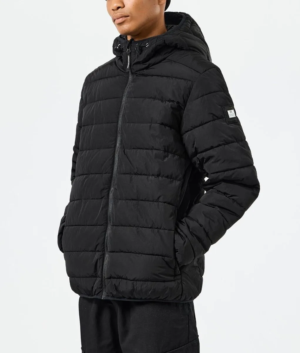 Weekend Offender Black Padded Puffer Jacket - La Guardia