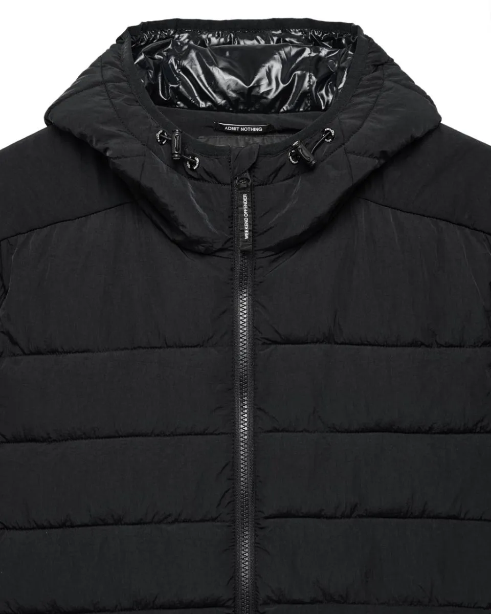 Weekend Offender Black Padded Puffer Jacket - La Guardia