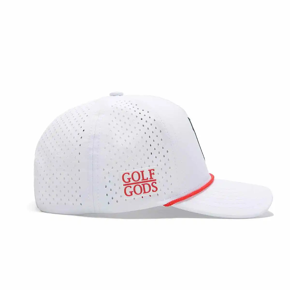 White Curved Brim Bushwood Members Golf Hat