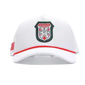 White Curved Brim Bushwood Members Golf Hat