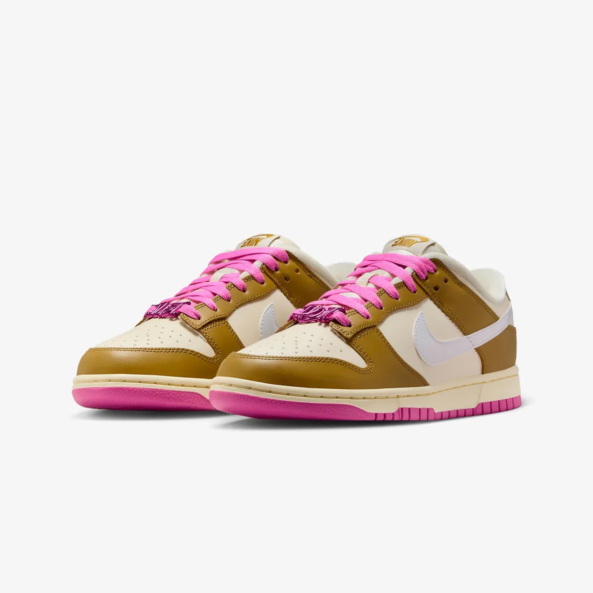 WMN'S Dunk Low SE Sneakers - Bronzine, Coconut Milk, Playful Pink | Shop Now