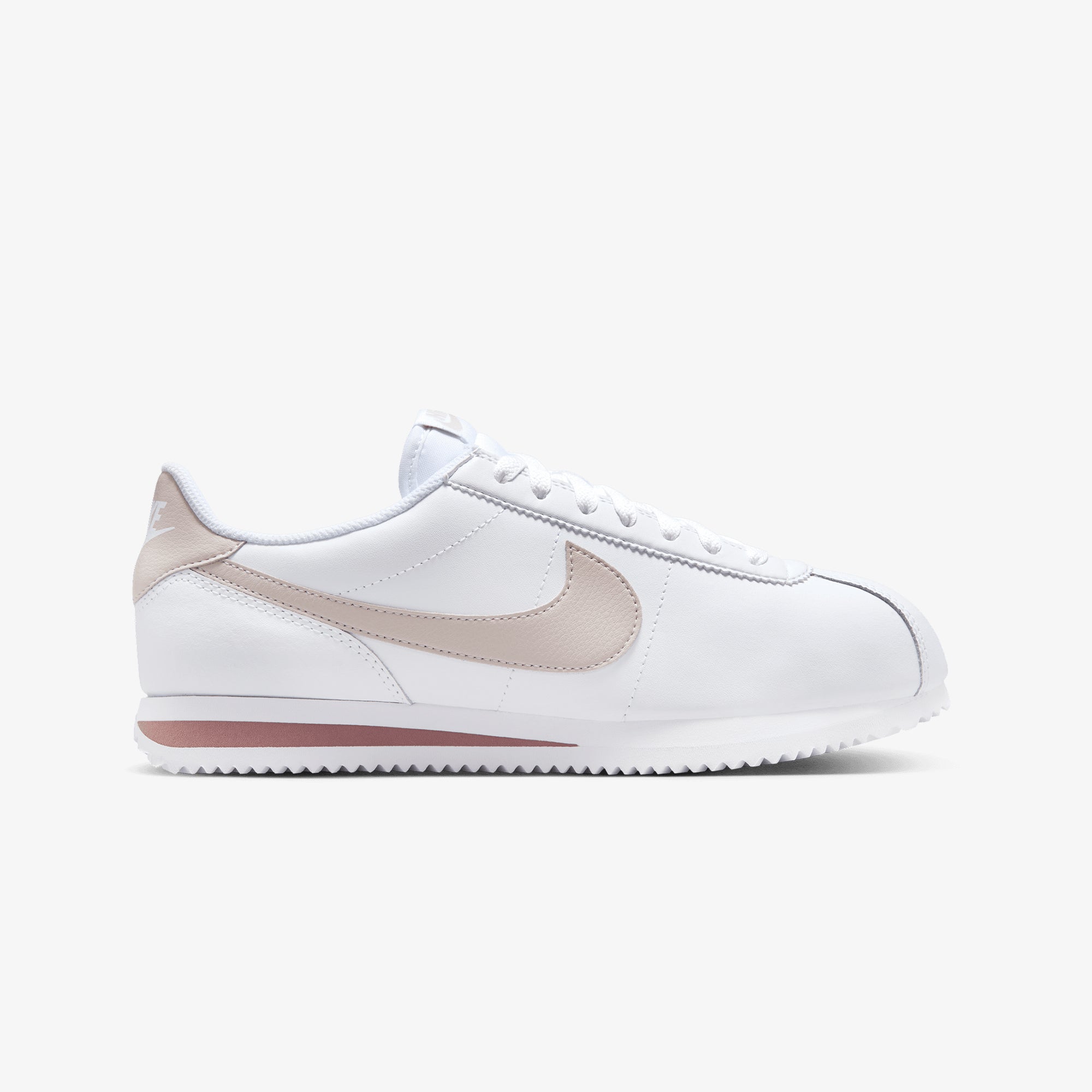 Women's Cortez Sneakers - White/Platinum Violet-Smokey Mauve-Black