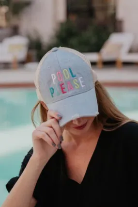 Women's Denim Trucker Hats with Pool Theme by Pool Please