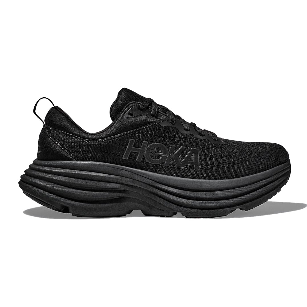 Women's Hoka One One Bondi 8, Black/Black, 9.5 Wide D - Online Shopping