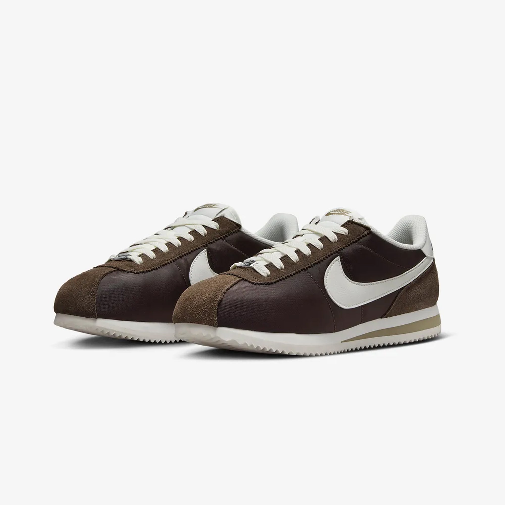 Womens Nike Cortez in Brown, Sail, and Khaki - Shop Now