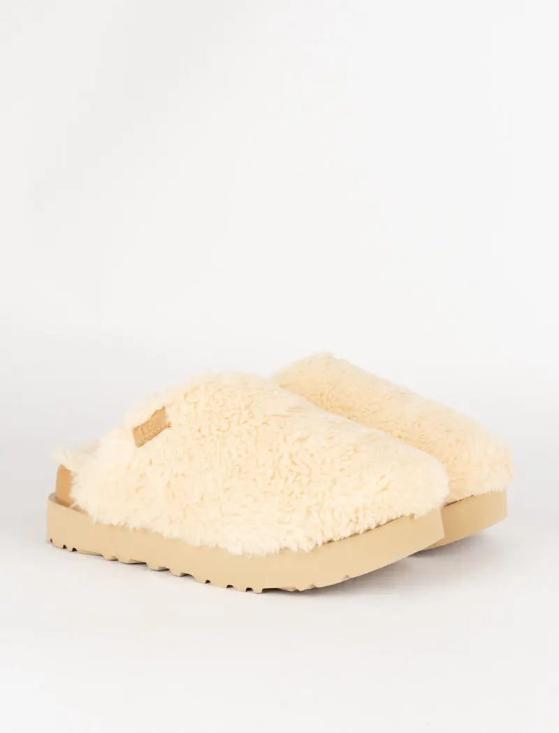 Women's UGG Fuzzy Sugar Slide - Natural