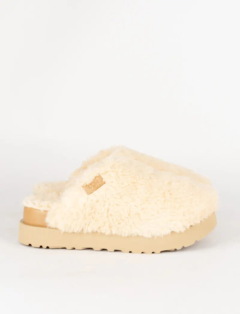 Women's UGG Fuzzy Sugar Slide - Natural