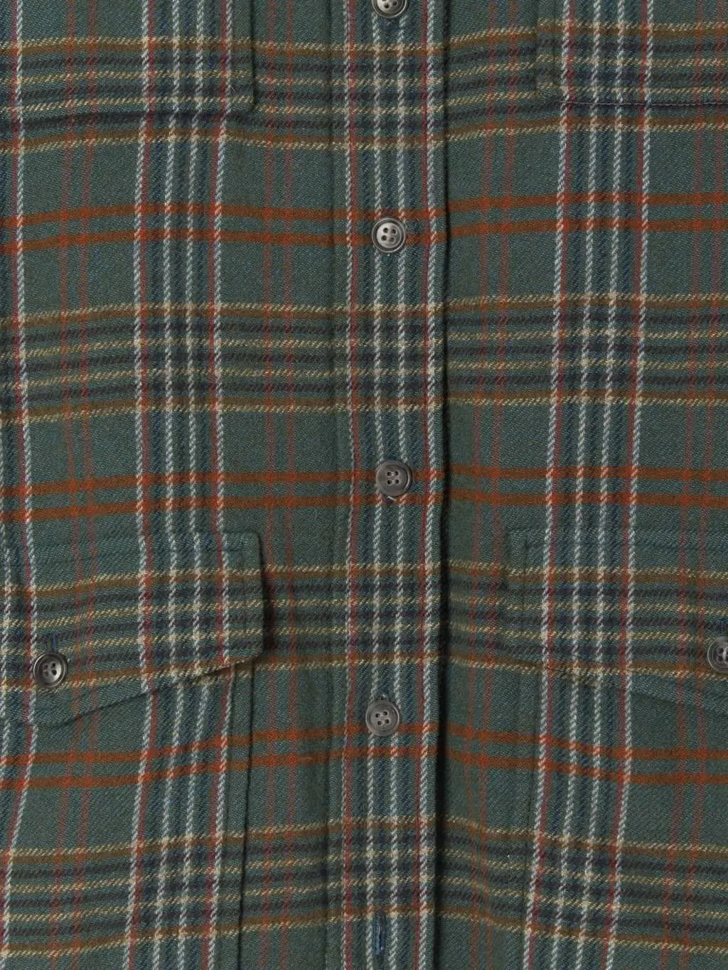 Womens Vintage Saint Laurent Plaid Flannel Shirt Pure Wool Made France 1970s XS Small