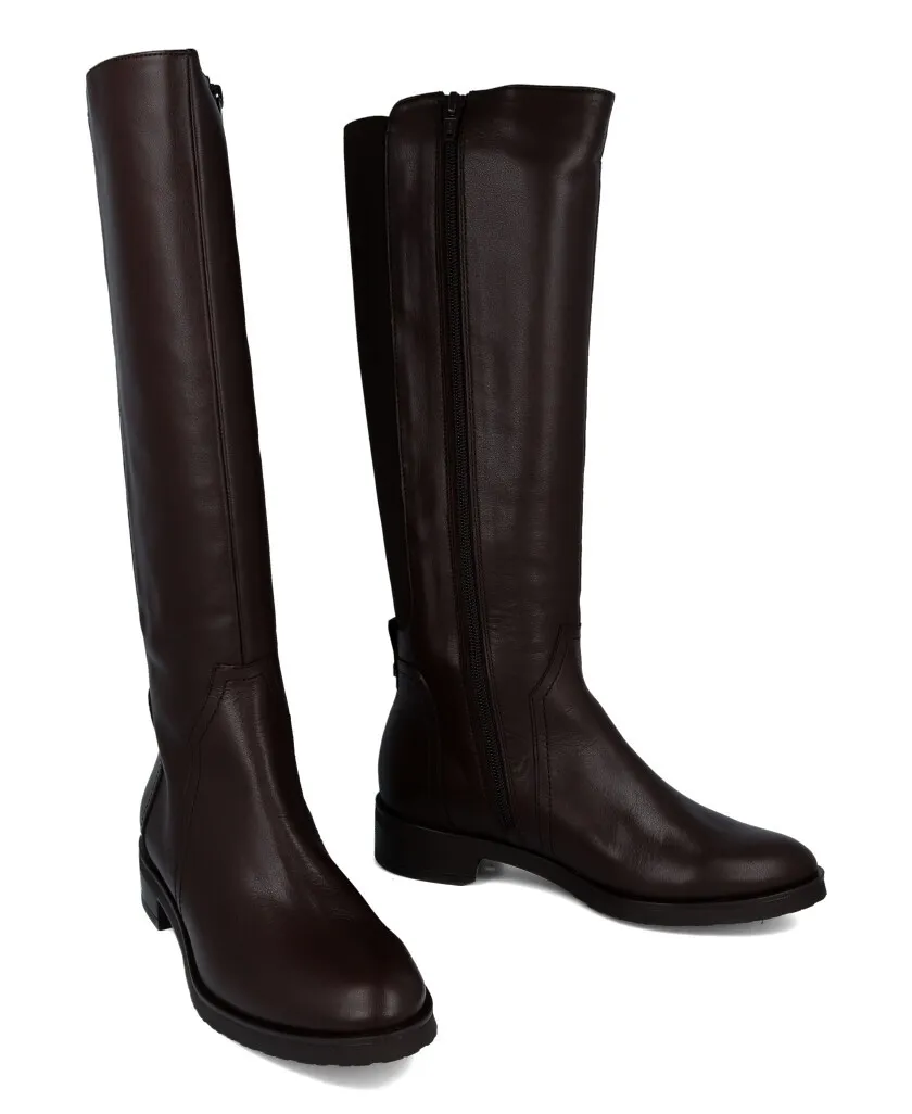 Corina C5480 Smooth Leather Flat Boots by Wonders