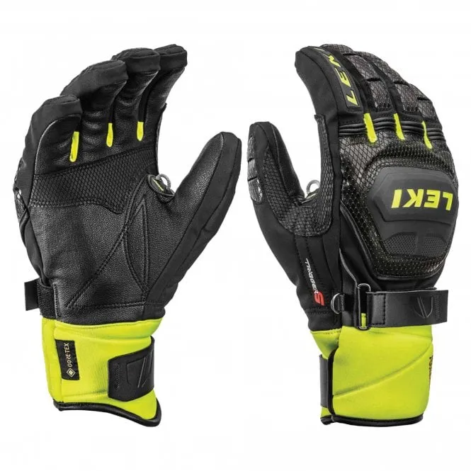 World Cup Race Coach Flex S GTX Ski Gloves - Black/Ice Lemon