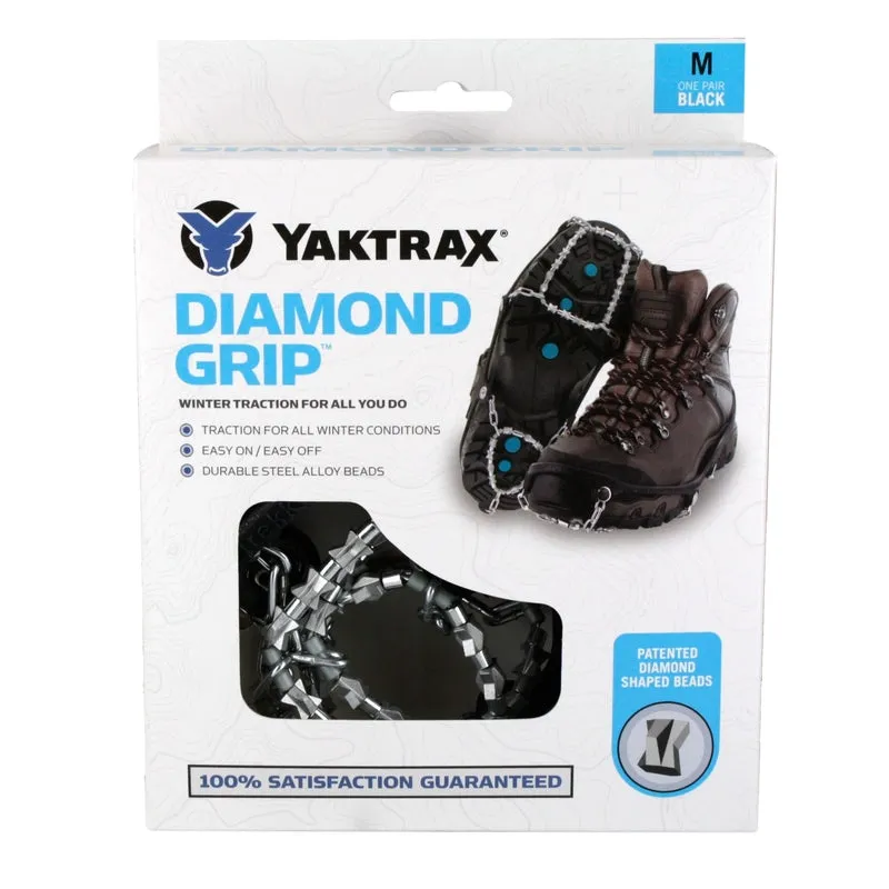 Yaktrax Diamond Grip Winter Traction Black Large.