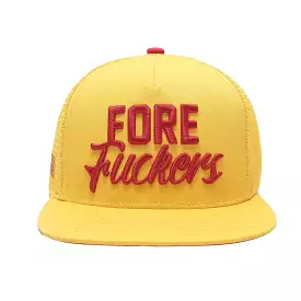 Yellow Trucker Snapback Golf Hat